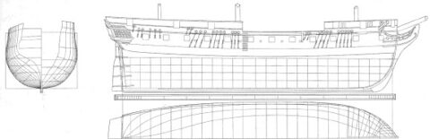 Plans for the first HMS Cossack