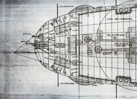 HMS Cossack L03 - Quarterdeck plans