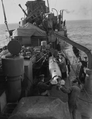HMS Cossack during Torpedo Exercises