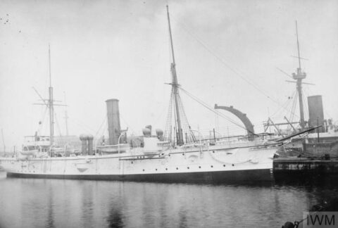 Photo of HMS Cossack in dock