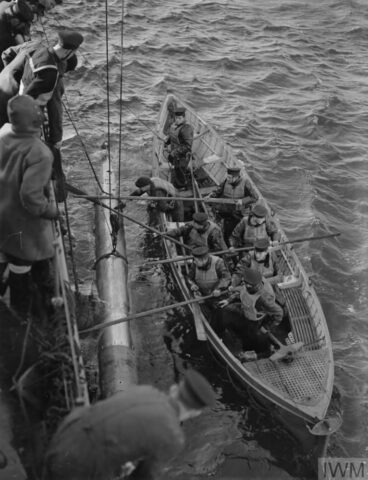 Whaler boat with torpedo